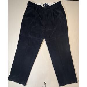Polo Ralph Lauren Andrew Pants 38x30 Navy Blue Corduroy 100% Cotton Classic Fit